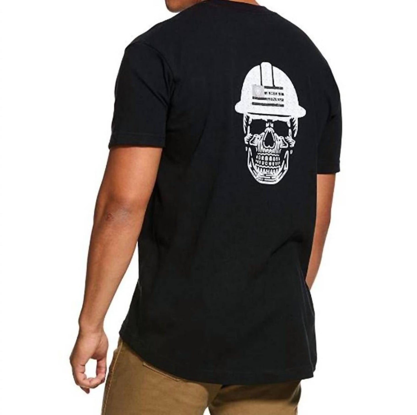 Camiseta de algodón con estampado color negro