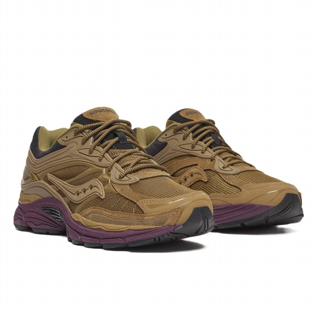 Tenis para correr de hombre color café