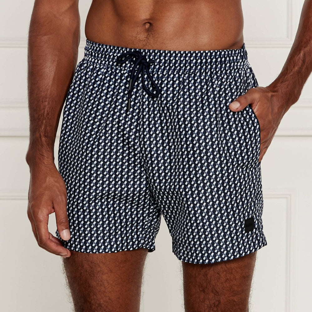 Pantaloneta de baño de hombre color azul marino