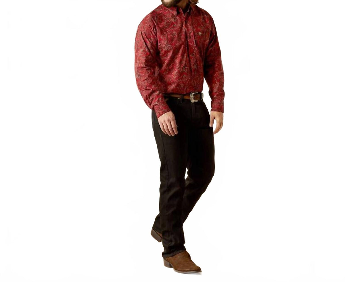 Camisa de hombre color rojo