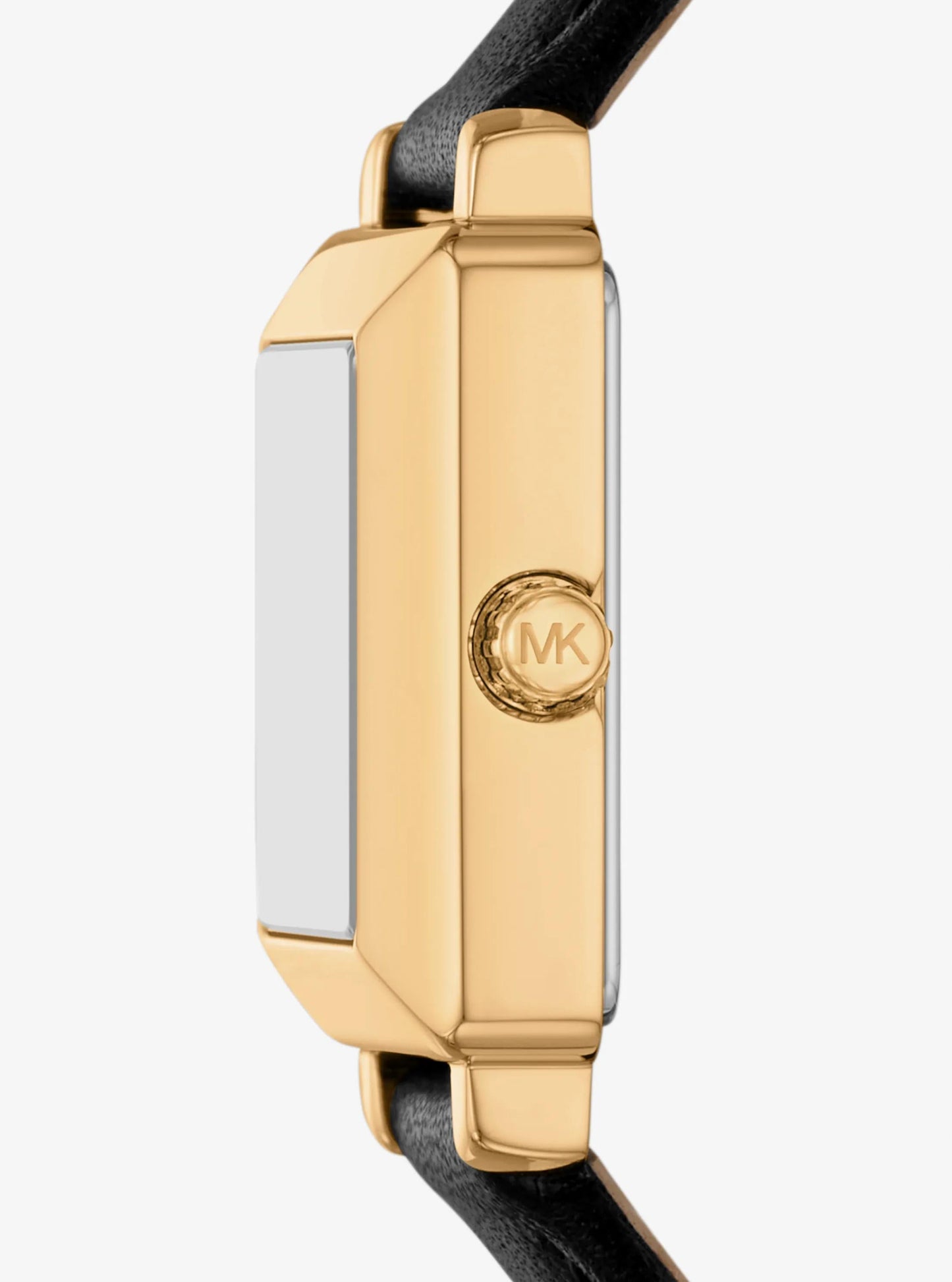 Reloj de cuero color dorado