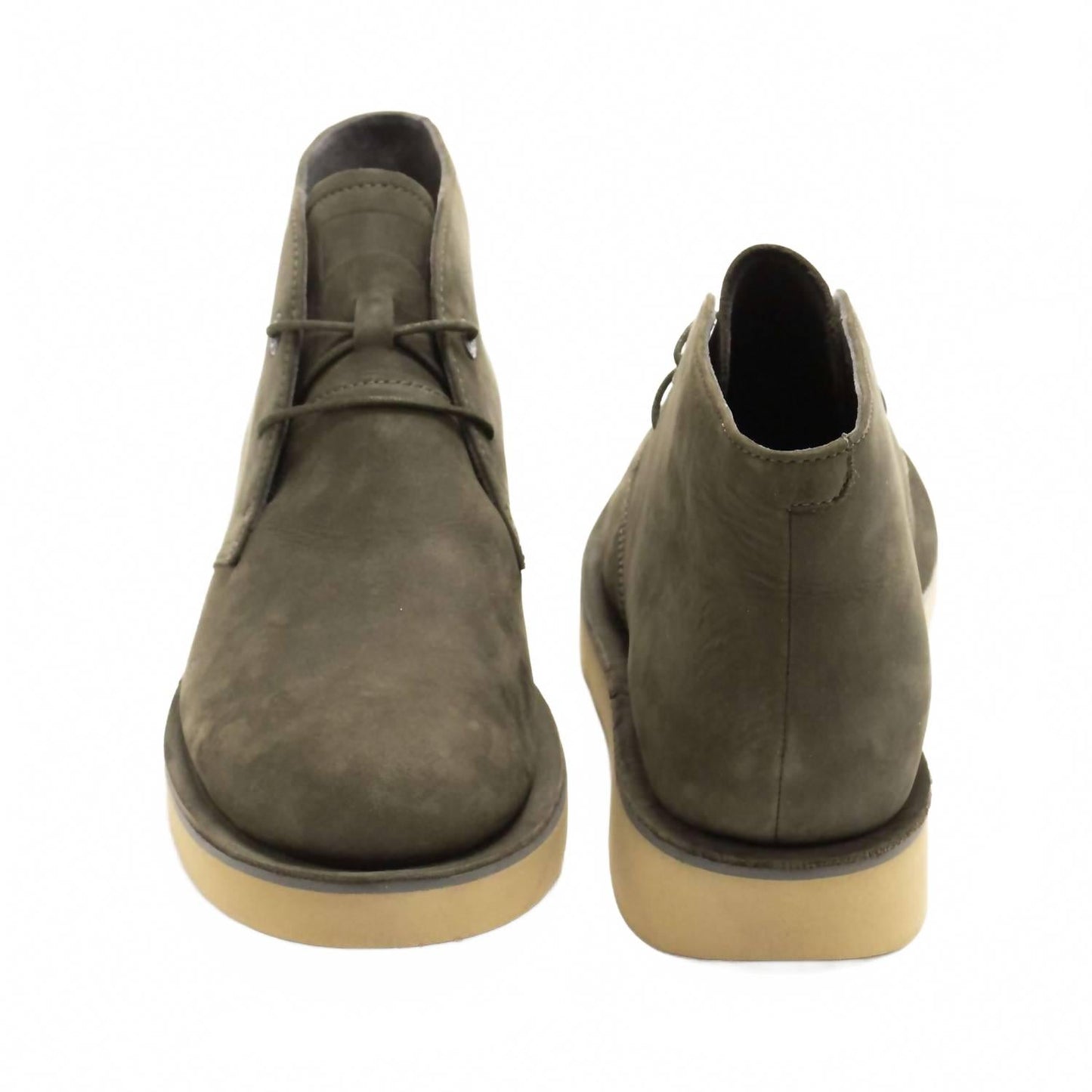 Botines de hombre con cordones color verde