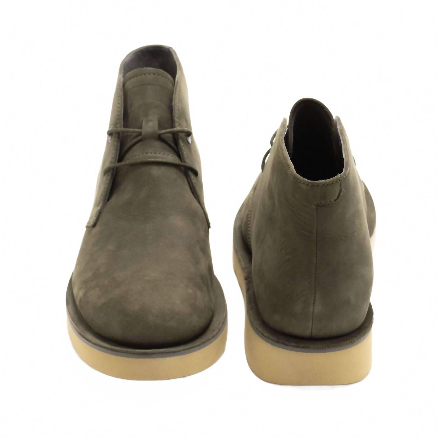 Botines de hombre con cordones color verde