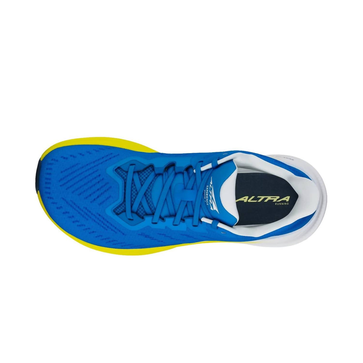 Tenis para correr de hombre color azul y amarillo