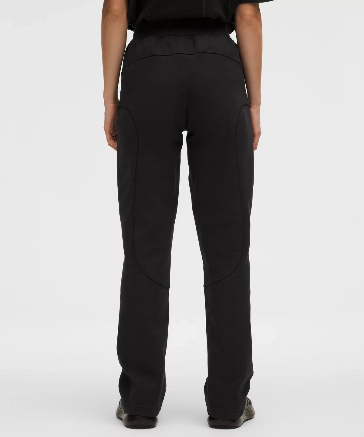 Pantalón de algodón de corte recto de tiro medio