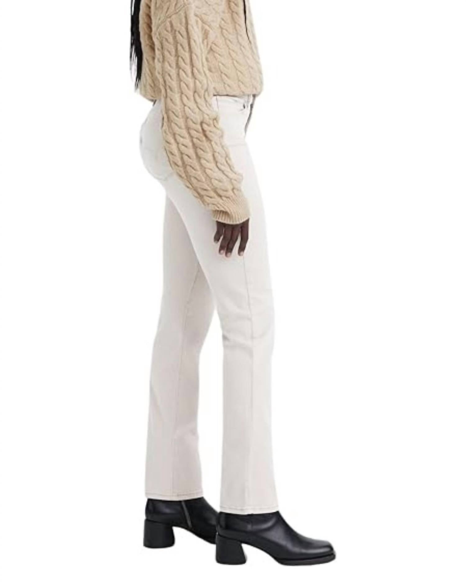Jean de mujer de mezclilla color blanco