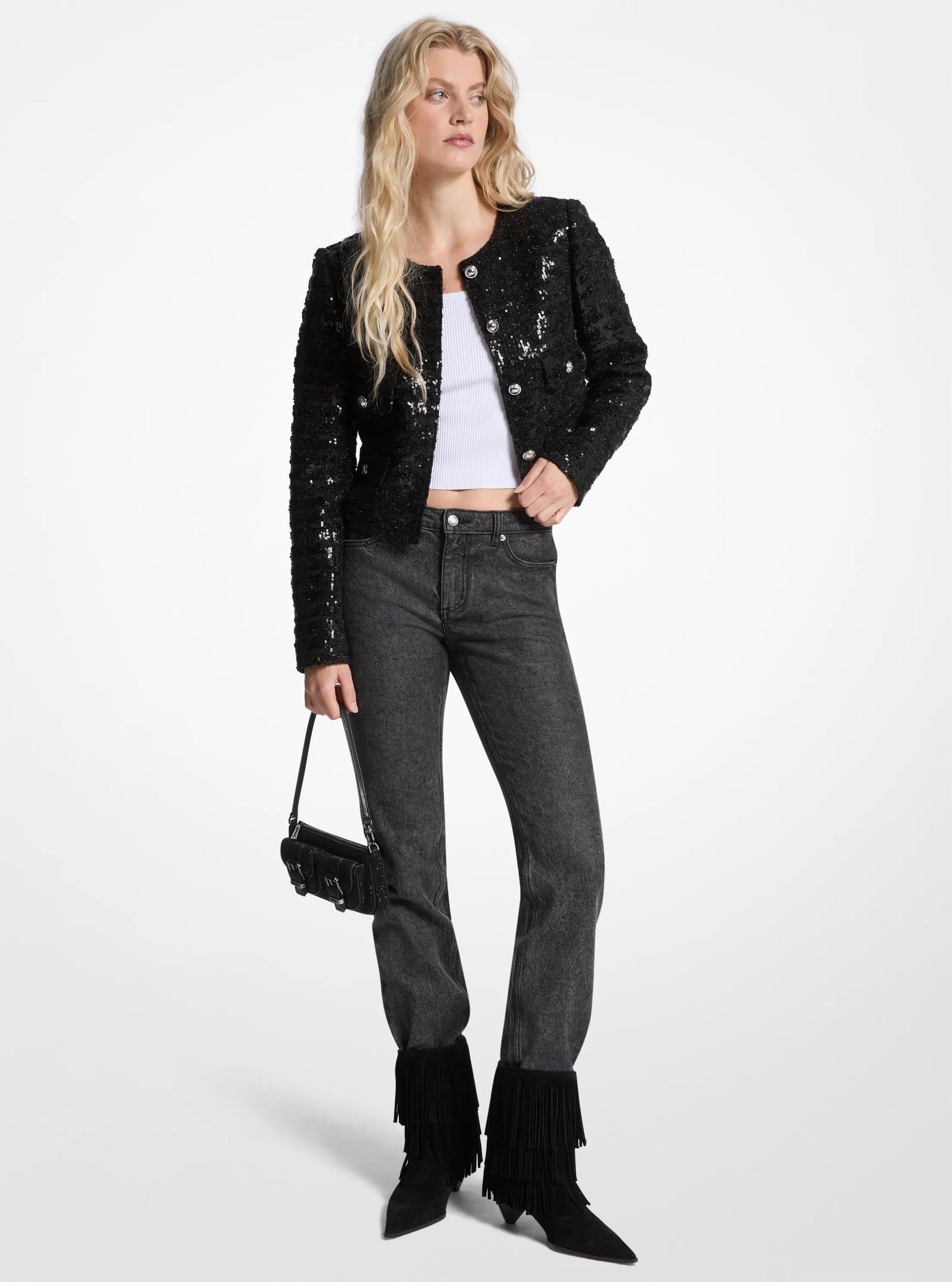 Chaqueta con lentejuelas