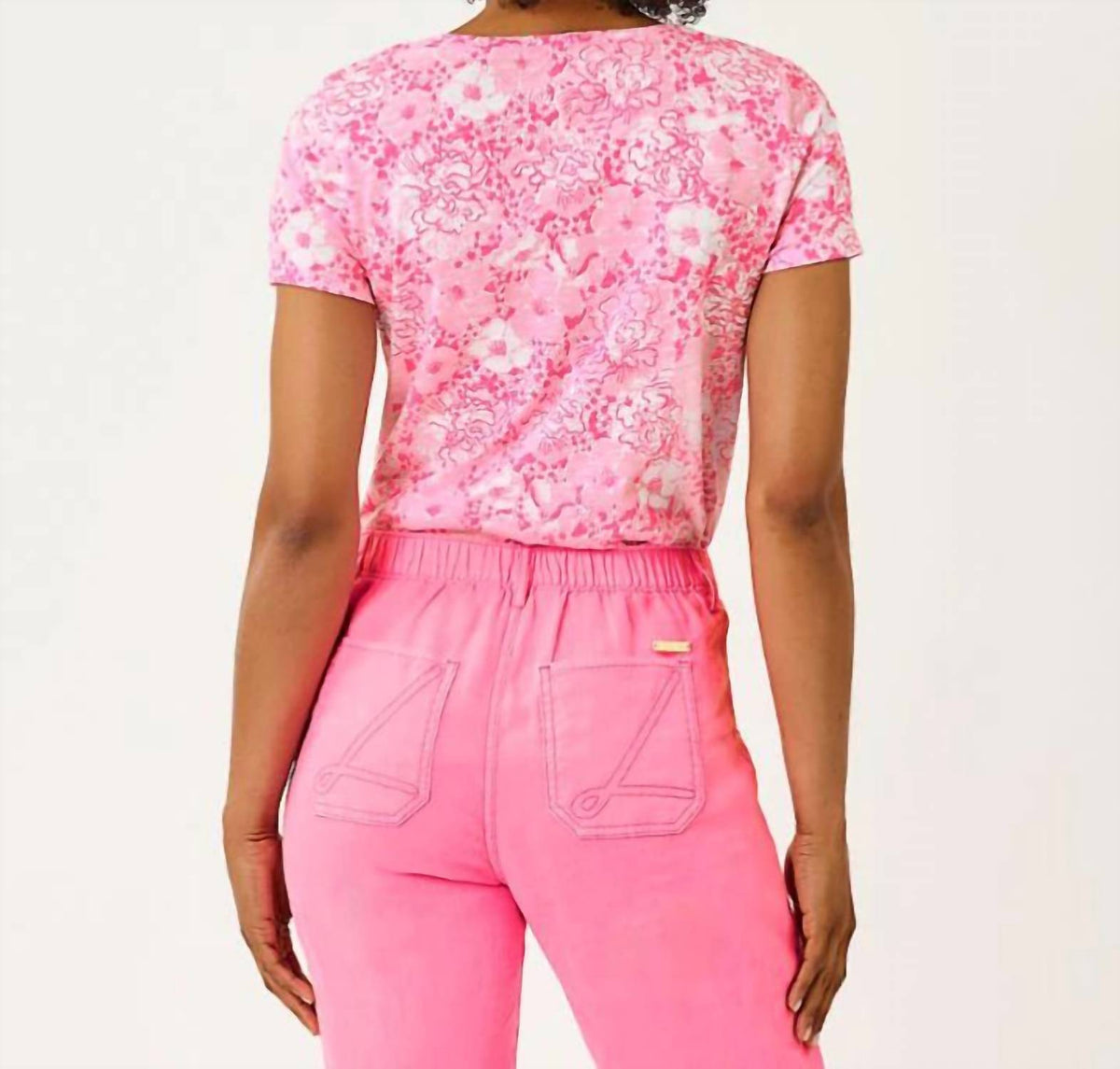 Camiseta sin mangas color rosado
