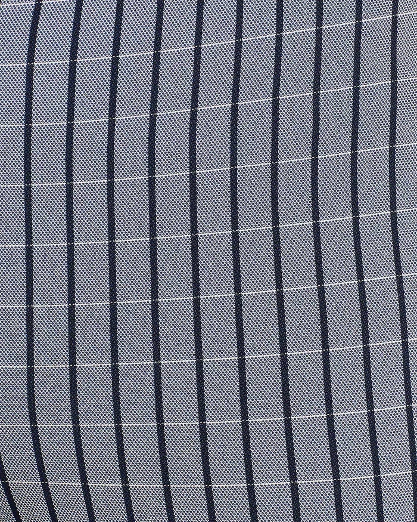 Pantalón de corte ajustado a rayas color azul marino