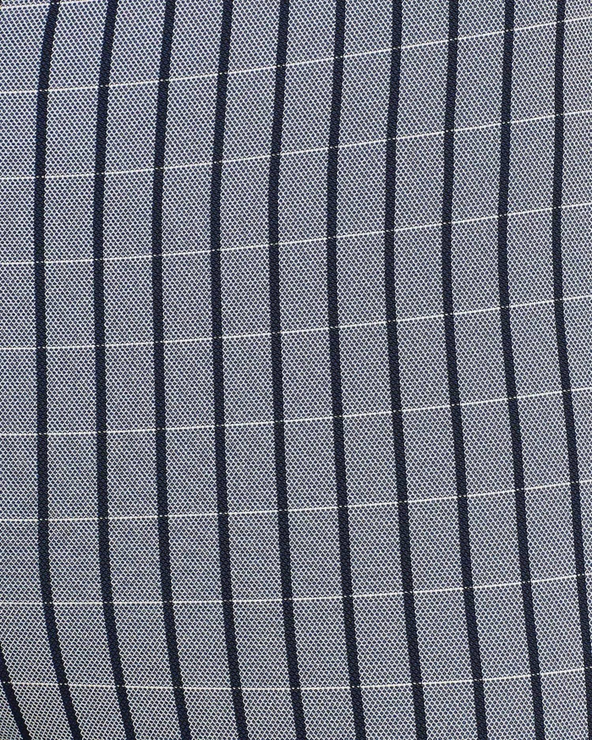 Pantalón de corte ajustado a rayas color azul marino