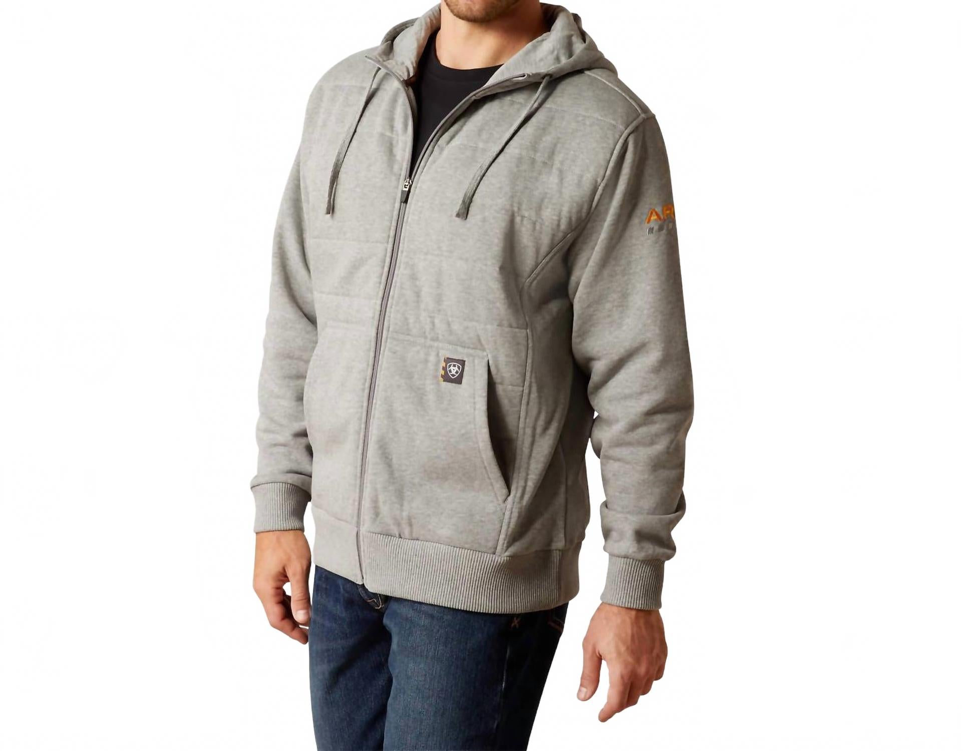 Buzo con capucha de hombre color gris