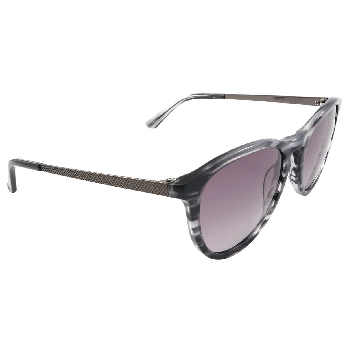 Gafas de sol unisex de montura redonda color gris