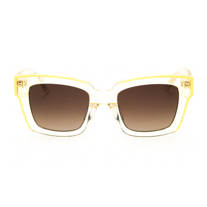Gafas color café y amarillo
