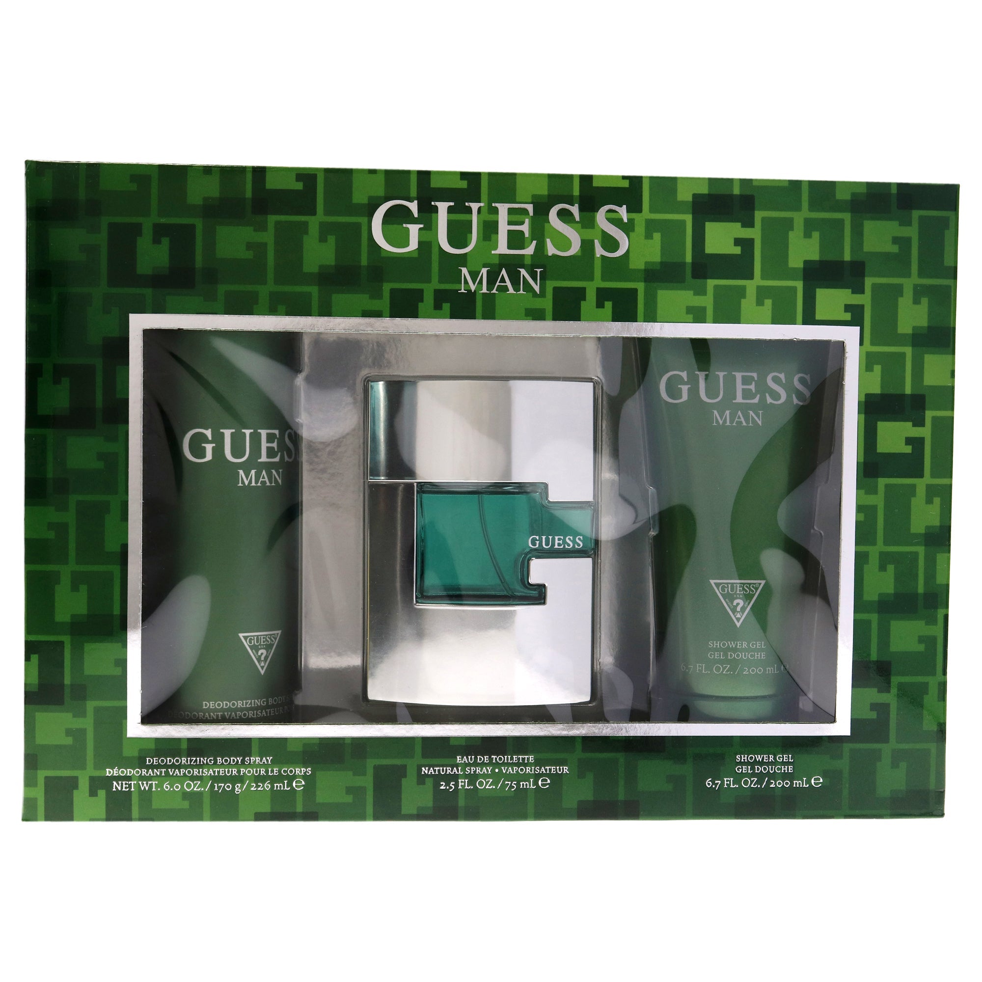 Gel de baño de hombre (3 unidades) 2,5 oz + 6 oz + 6,7 oz