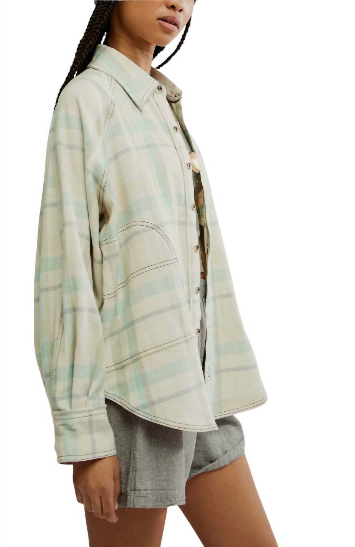 Camisa para niña a cuadros
