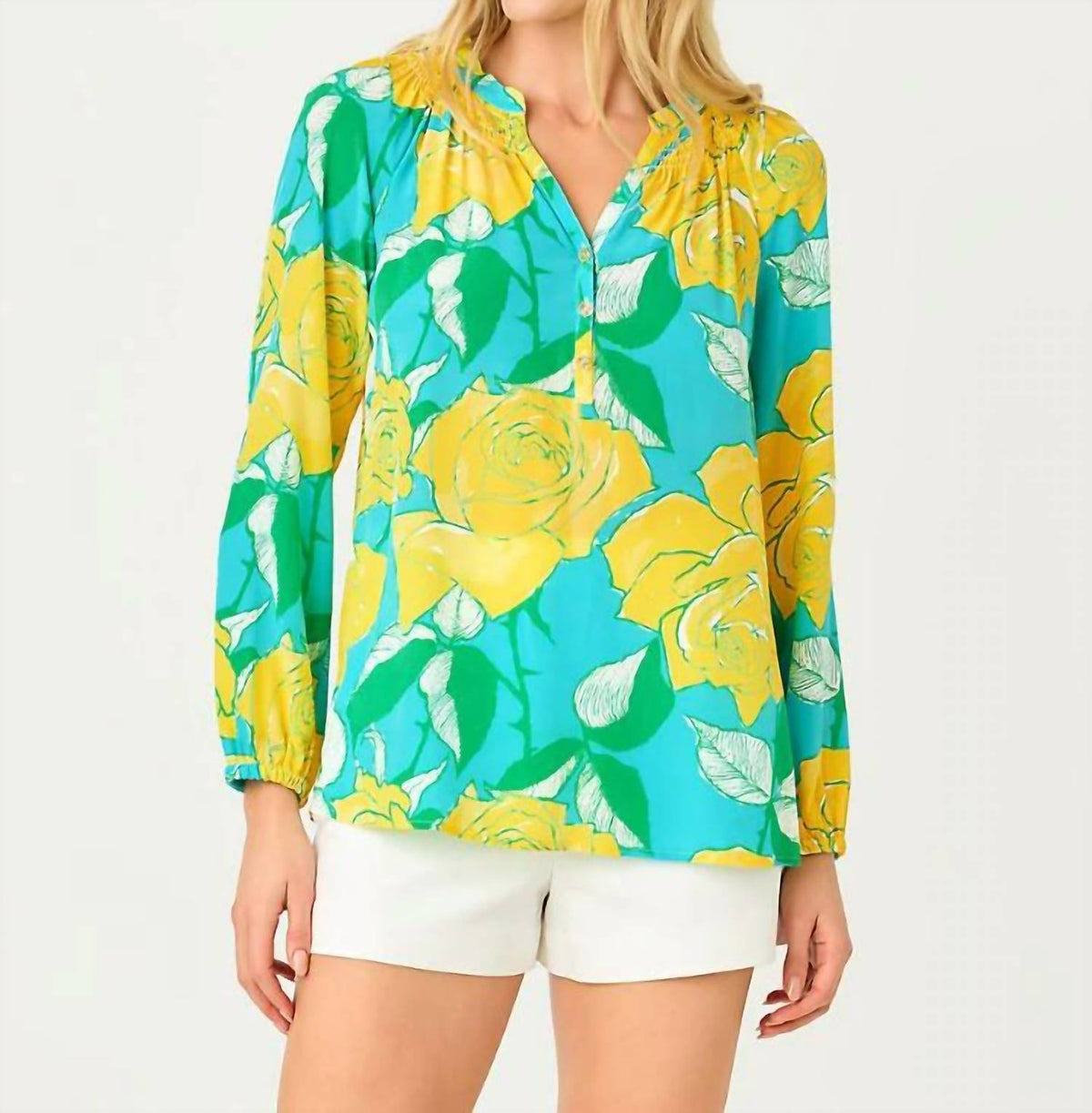 Top color azul