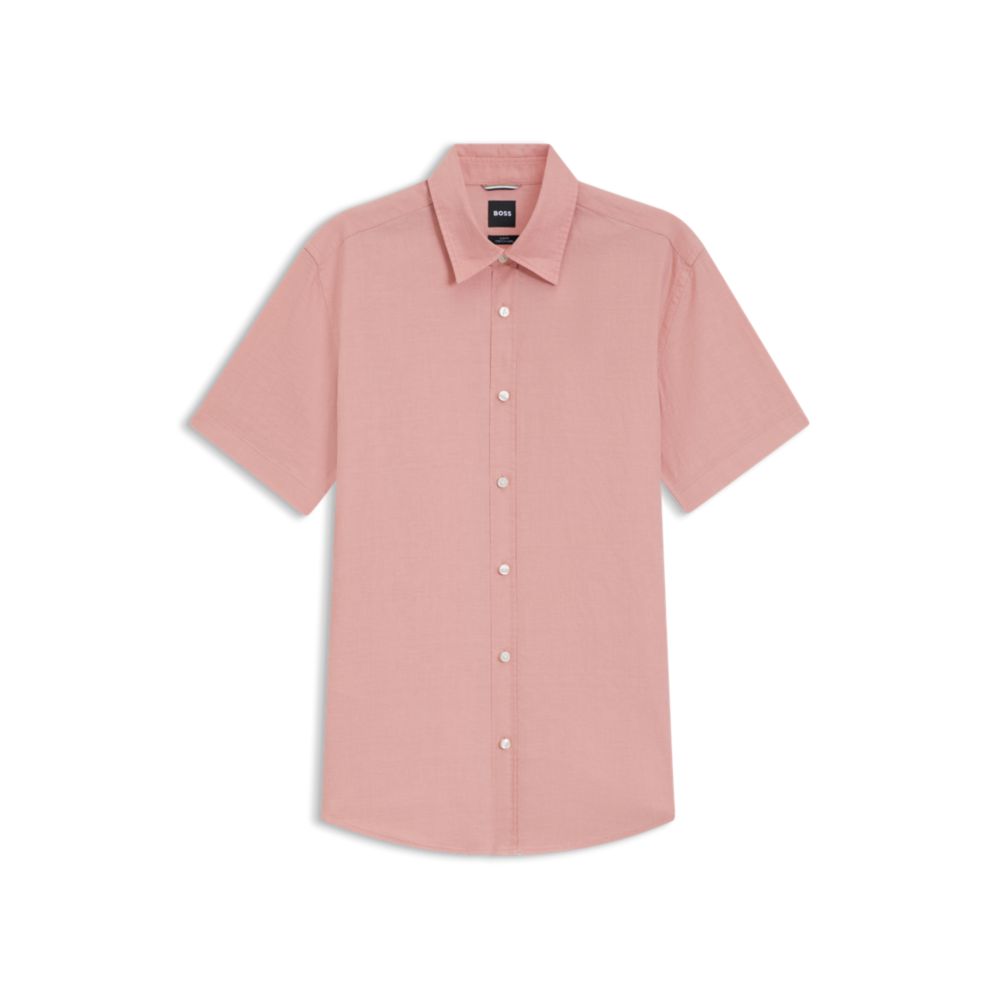 Camisa de lino de corte ajustado