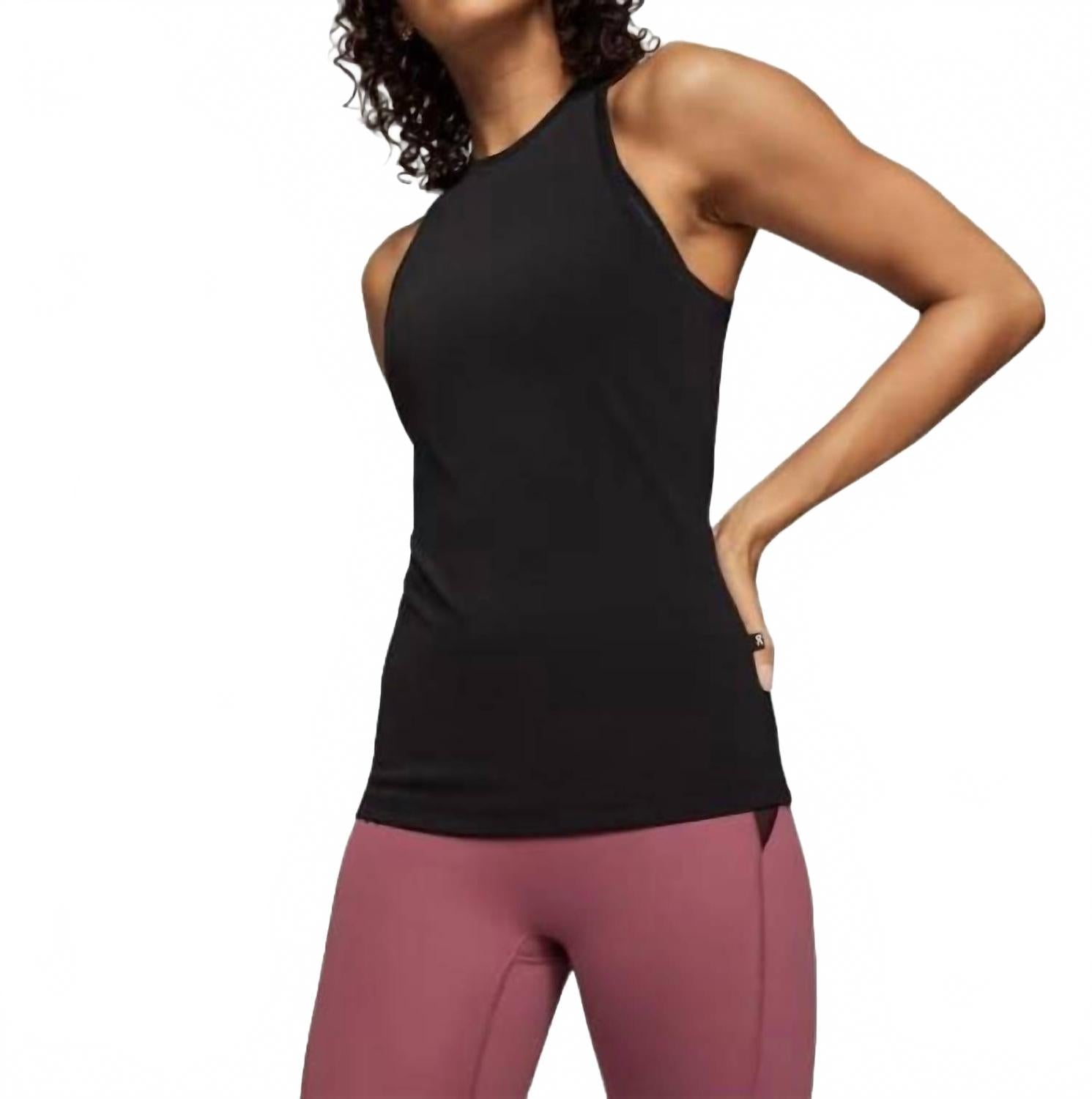 Camiseta sin mangas de mujer color negro