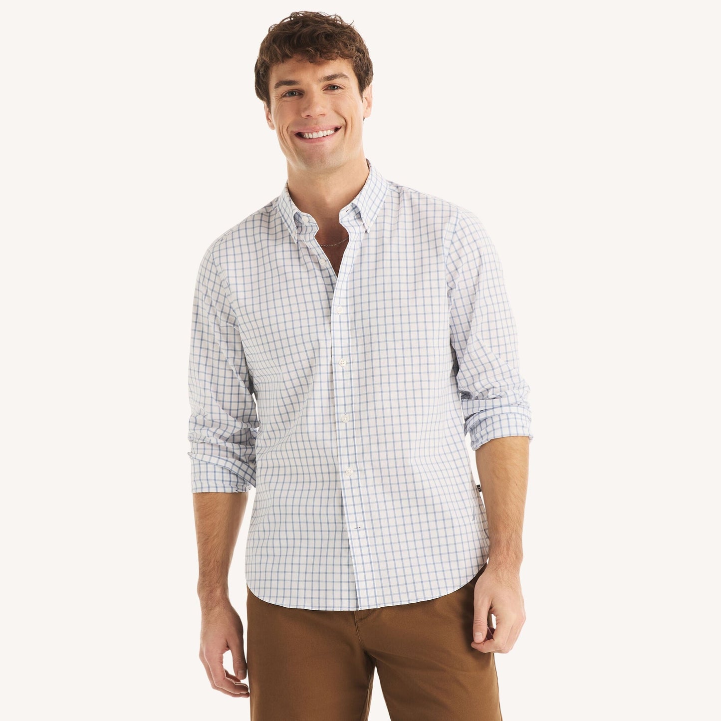 Camisa de hombre de corte ajustado a cuadros