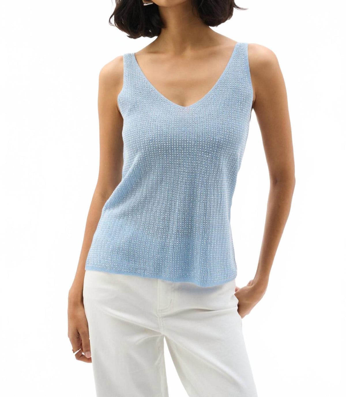 Camiseta sin mangas color azul