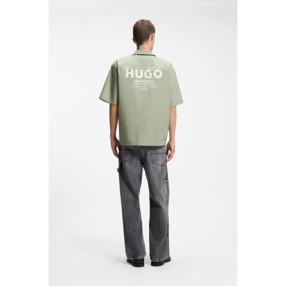 Camisa de algodón de corte amplio
