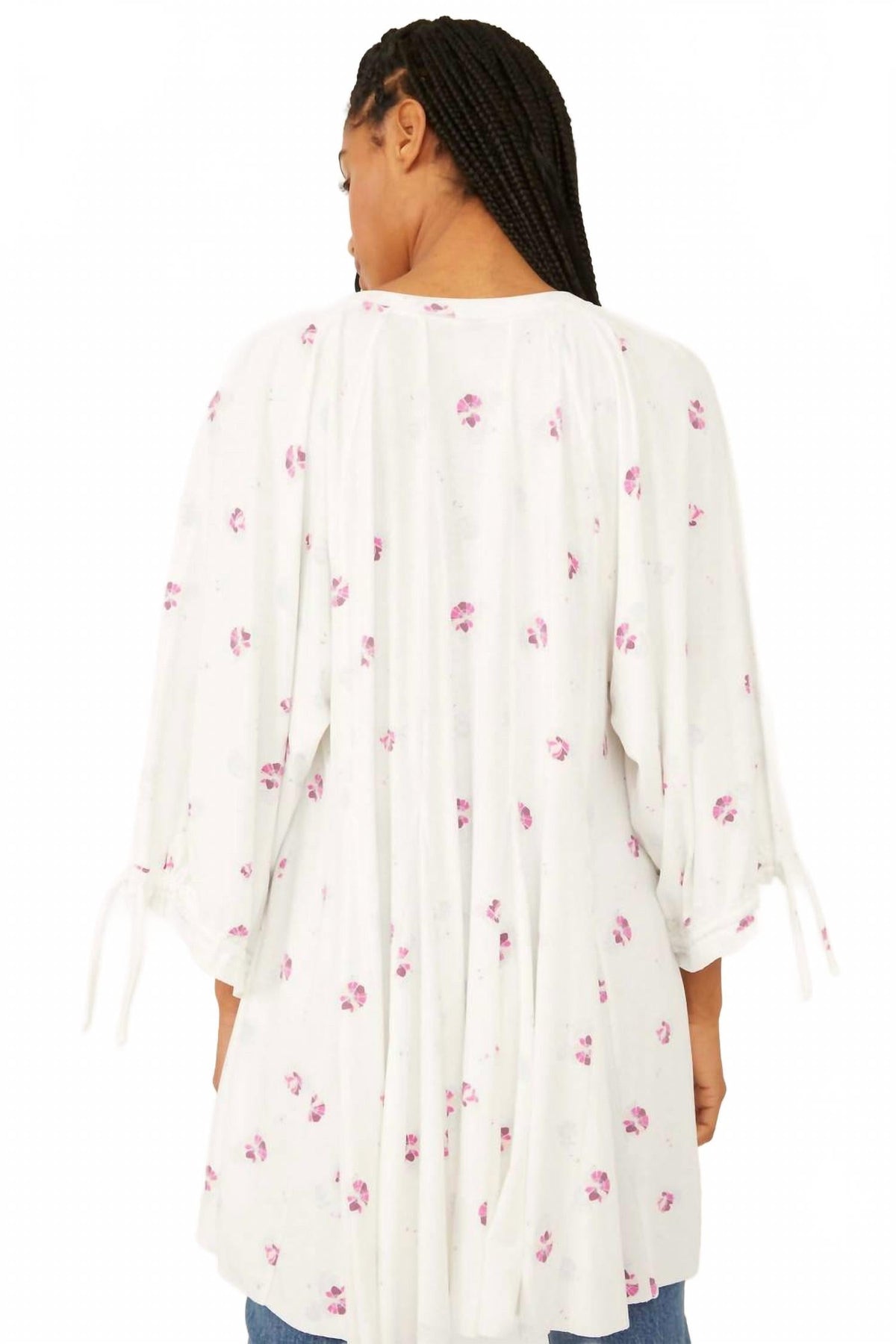 Blusa con estampado color marfil