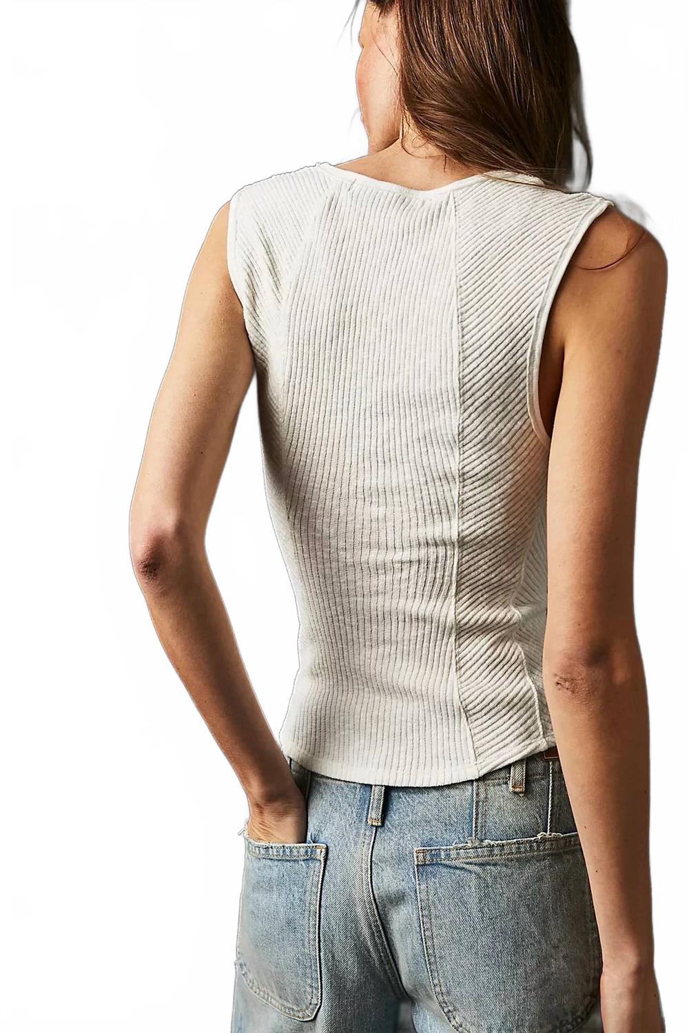 Camiseta sin mangas color blanco