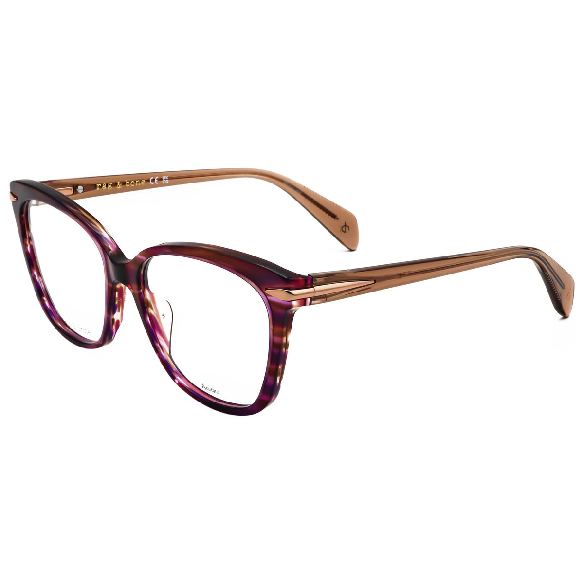 Montura para gafas de mujer 54 mm color café y violeta