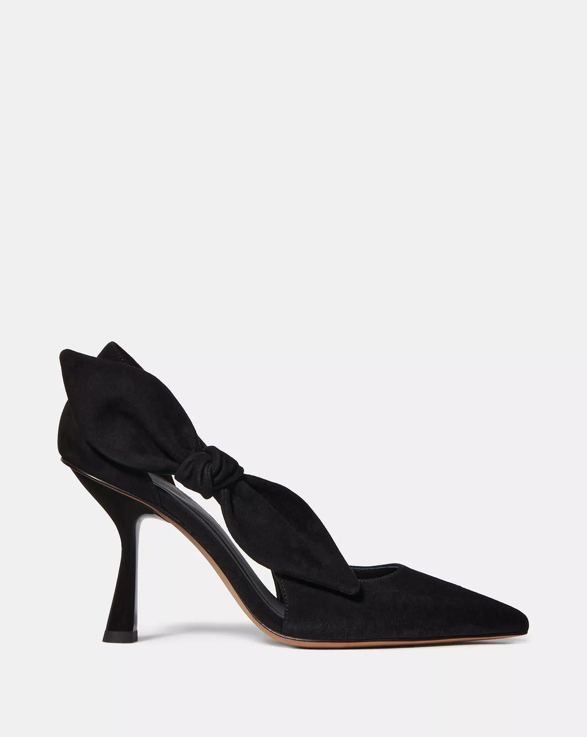 Tacones de mujer de gamuza color negro
