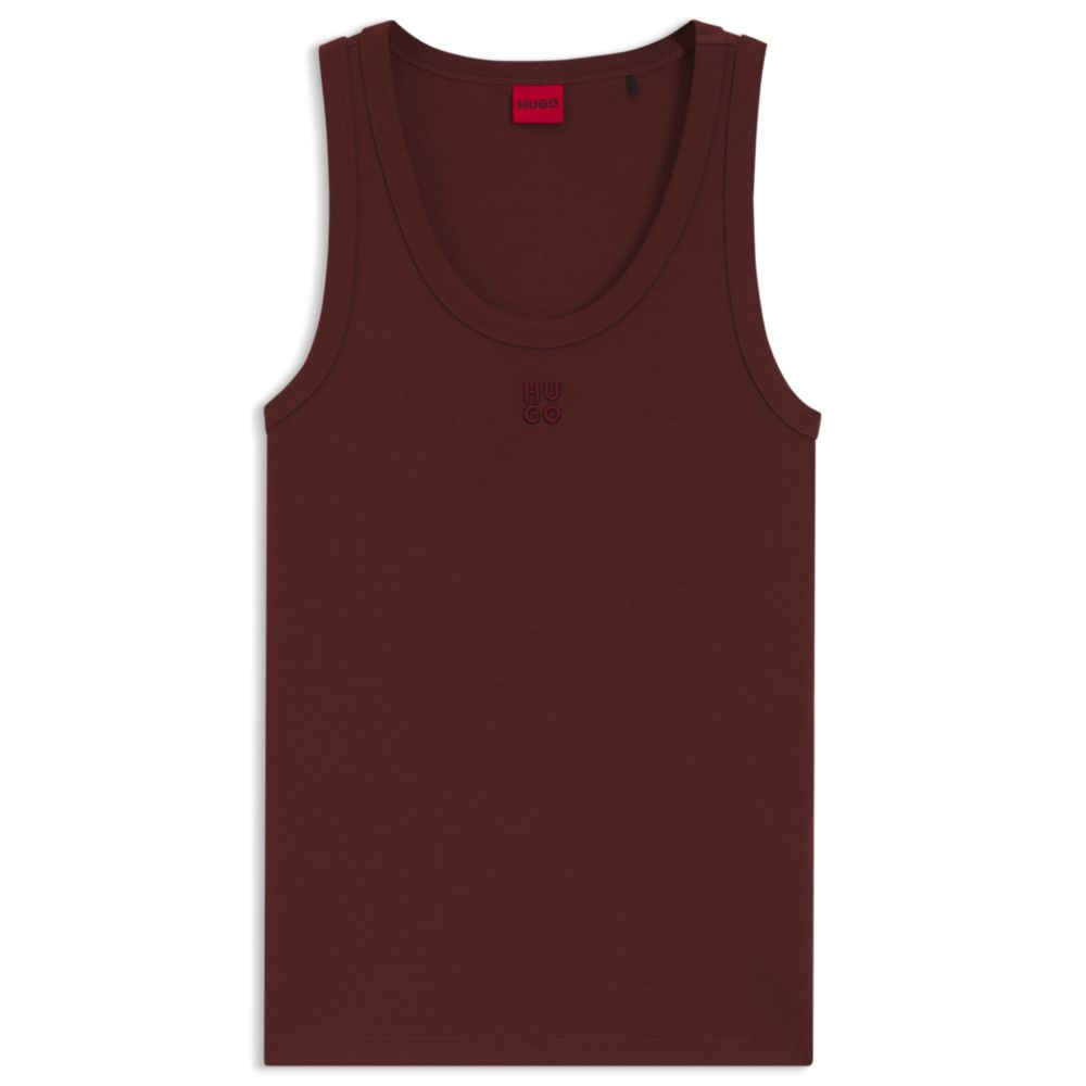 Camiseta sin mangas de mezcla de algodón