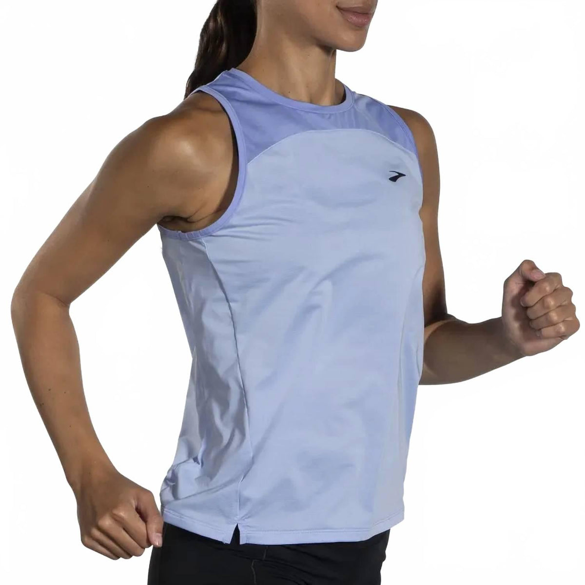 Camiseta sin mangas color azul y lavanda