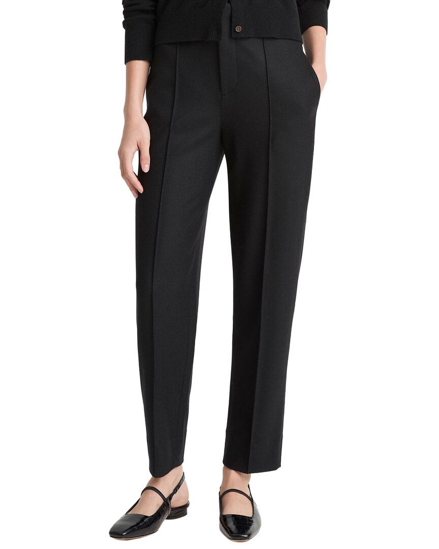 Pantalón de mezcla de lana de tiro alto