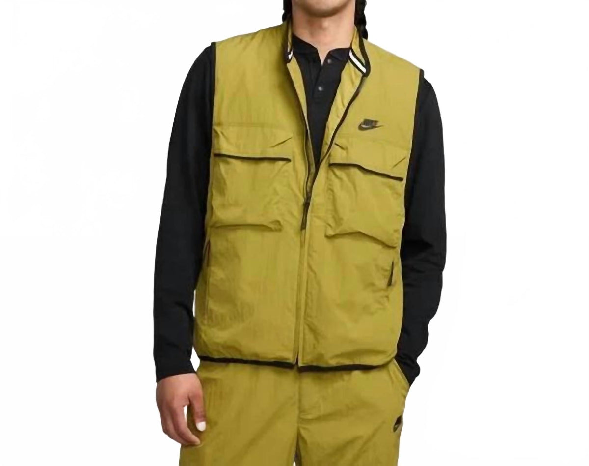 Chaleco de hombre de nailon color verde