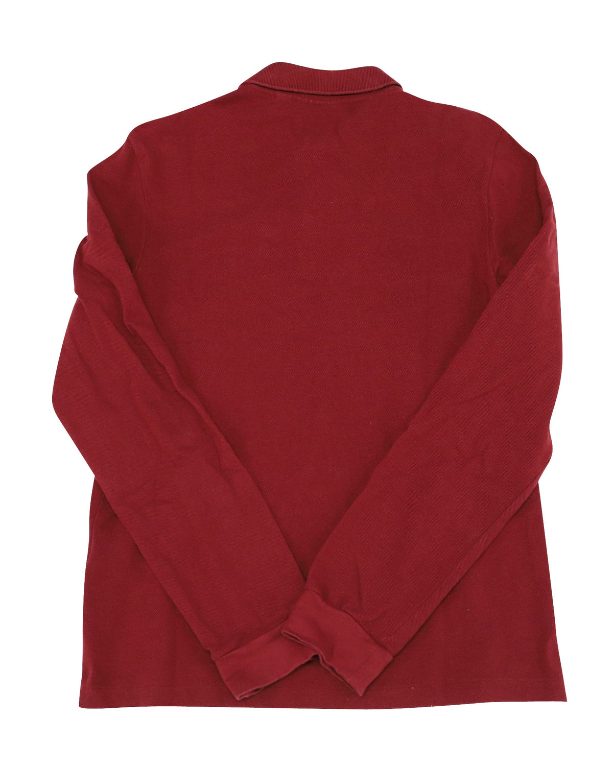 Polo de algodón de manga larga color rojo