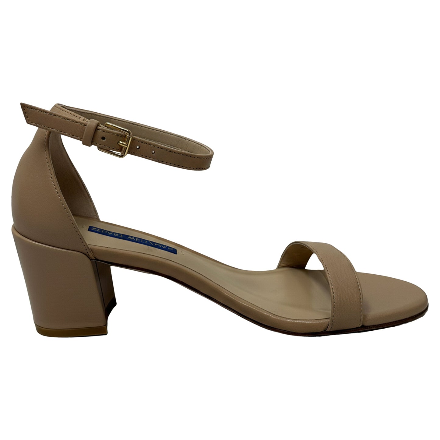 Sandalias de cuero color beige