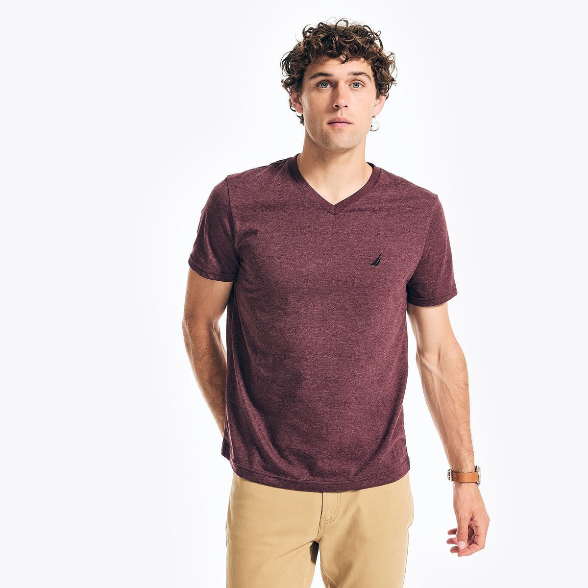 Camiseta con cuello en V