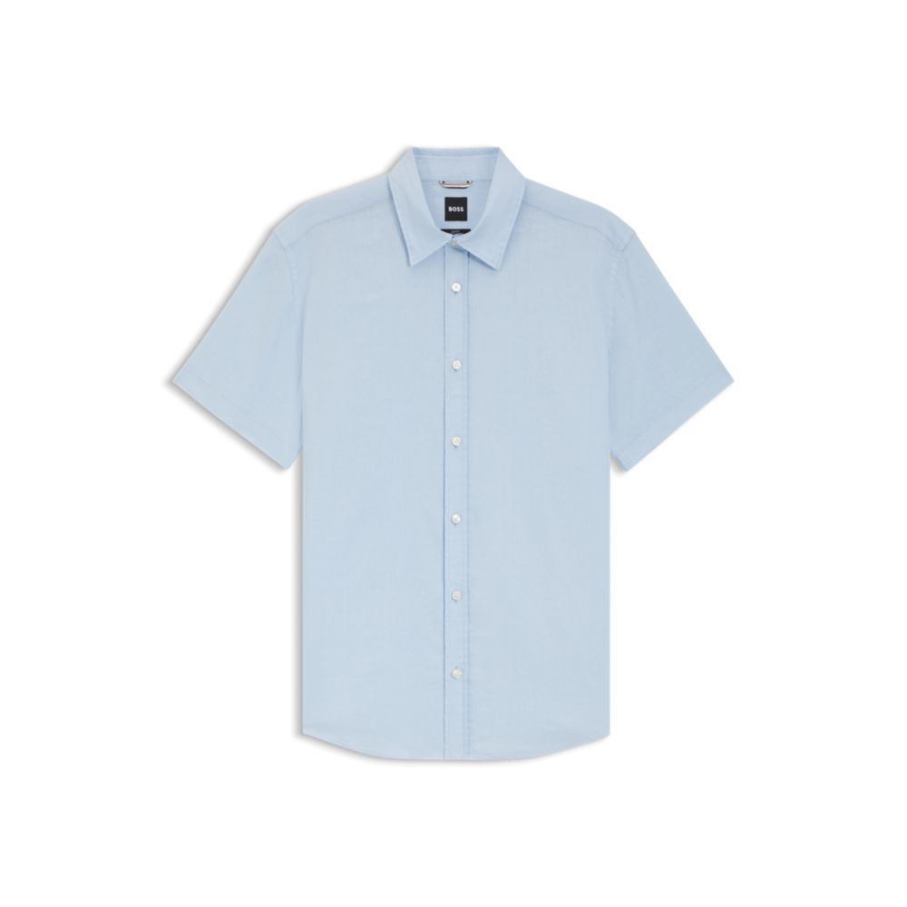 Camisa de lino de corte ajustado