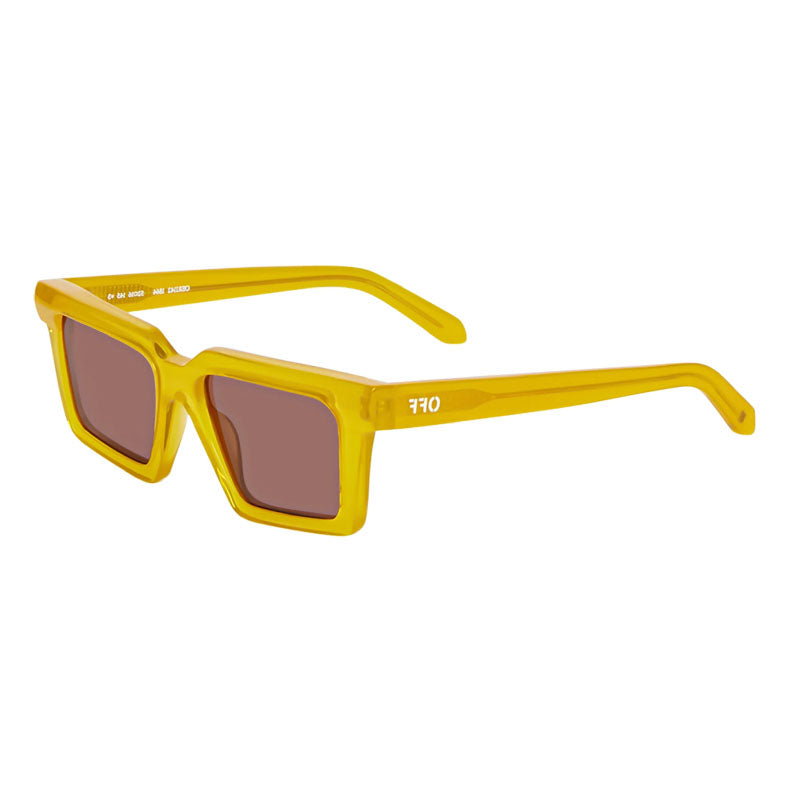 Gafas color café y amarillo