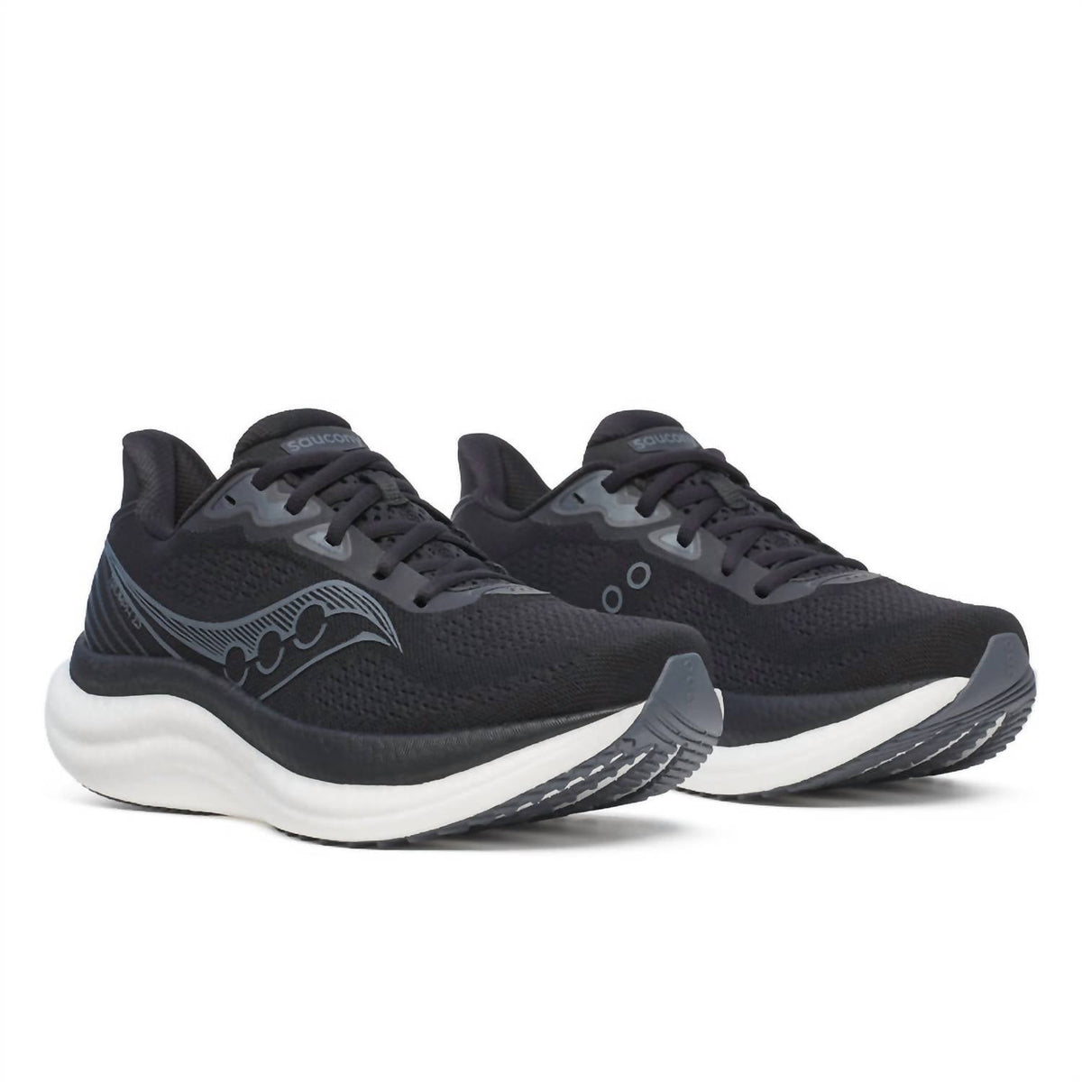 Tenis para correr de mujer color negro y blanco