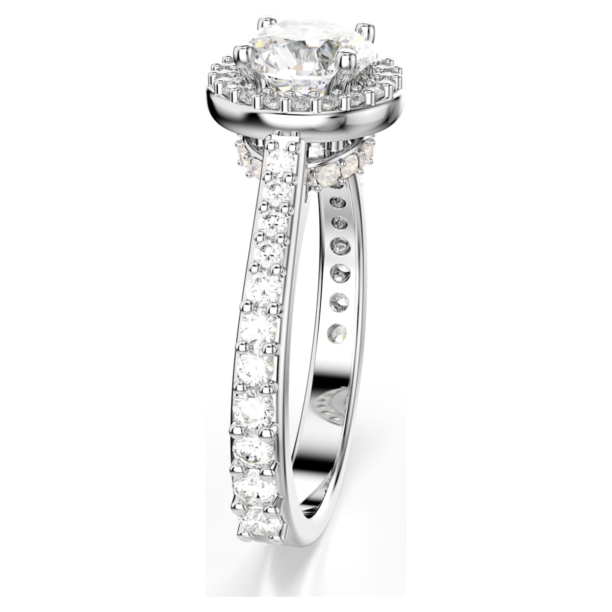 Anillo color blanco y plateado