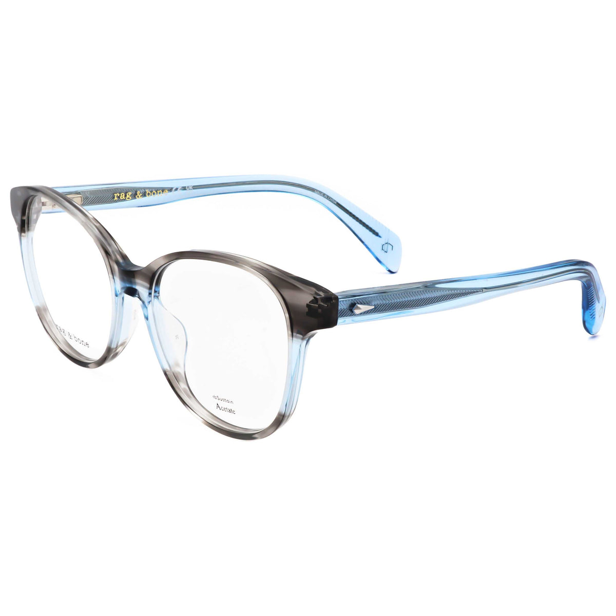Montura para gafas de mujer 52 mm color azul y gris