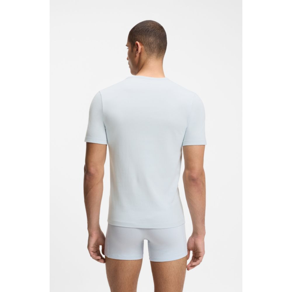 Camiseta interior (3 unidades) de algodón con bordado