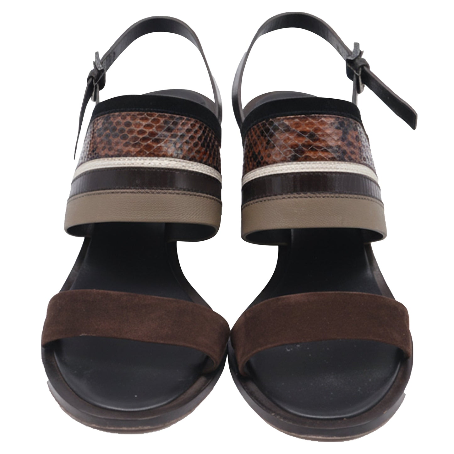 Sandalias de cuero color café