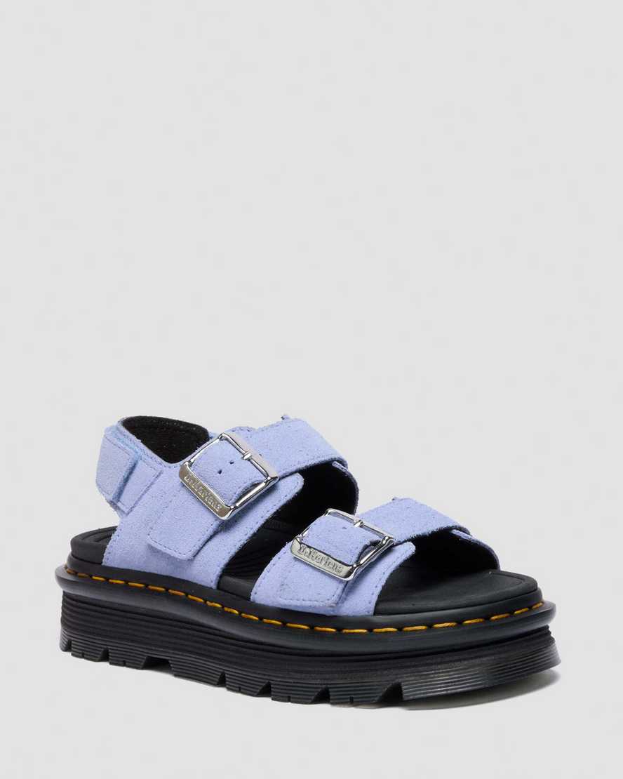 Sandalias de gamuza con plataforma