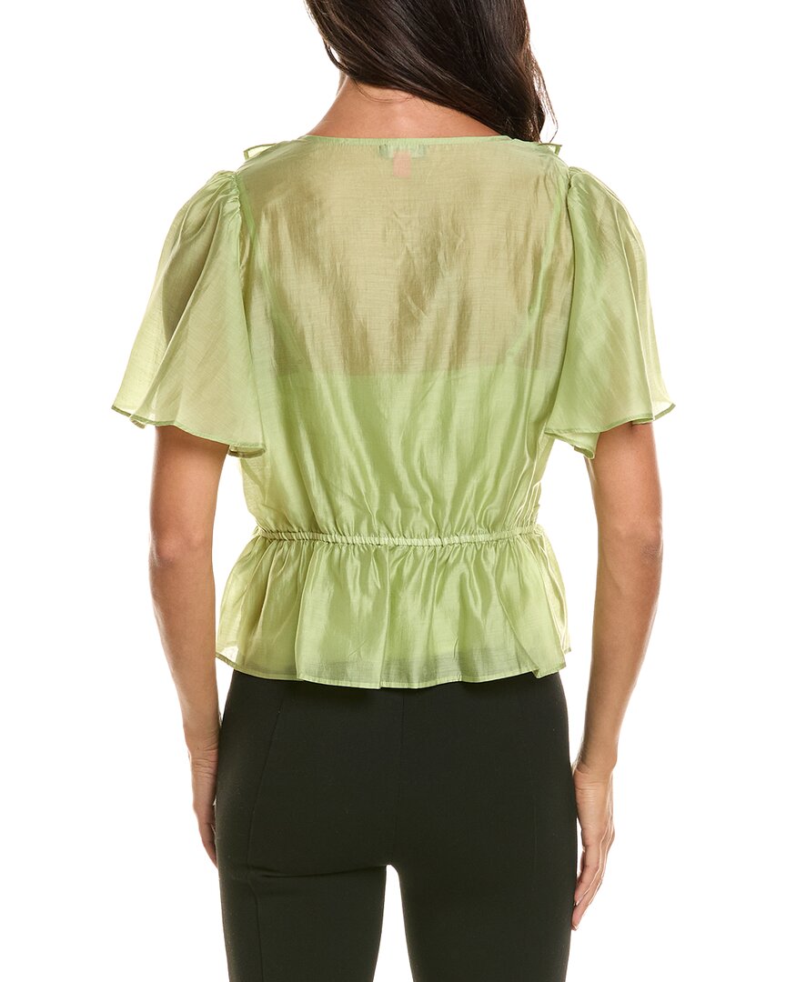 Camisa con cuello en V con boleros