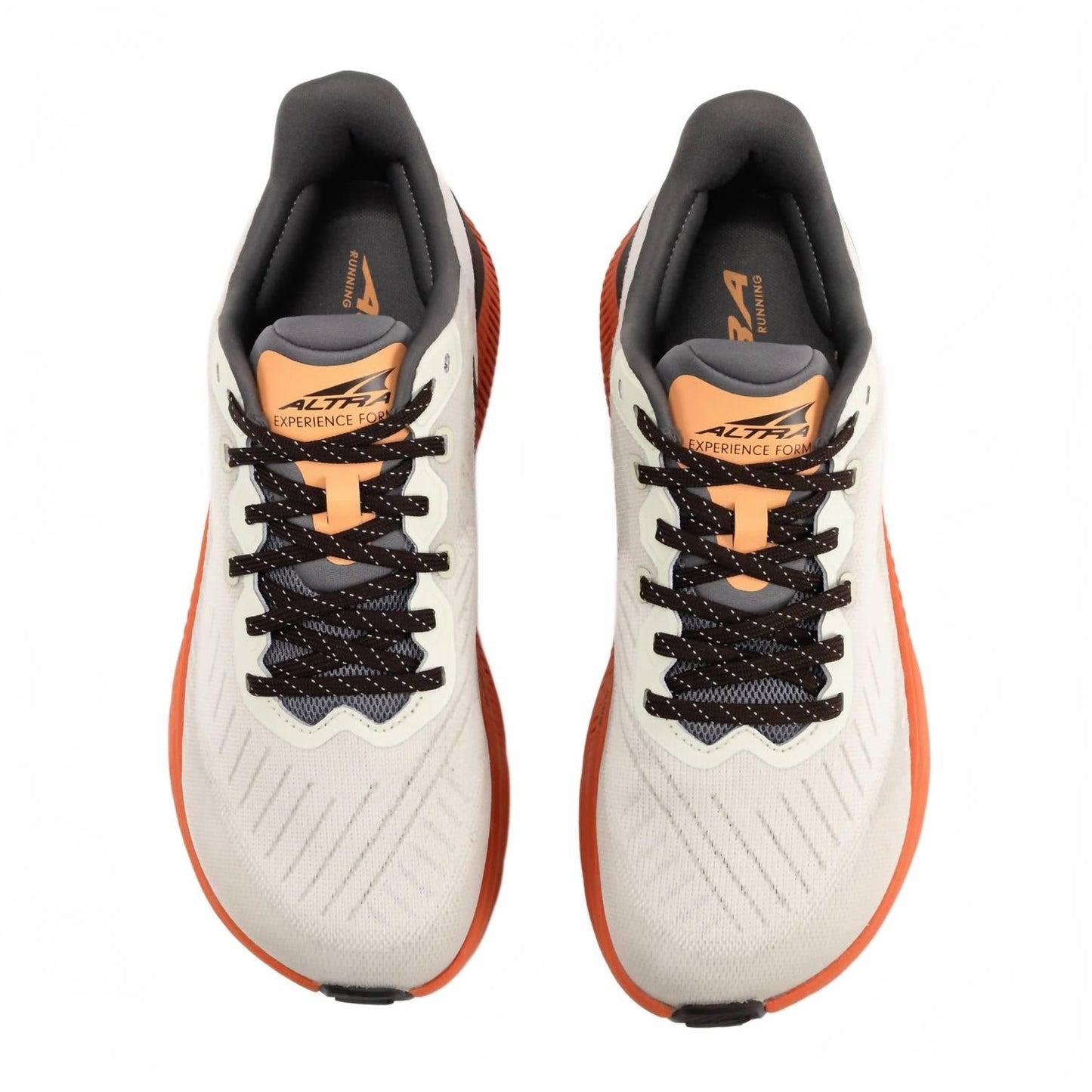 Zapatos de hombre color gris y naranja