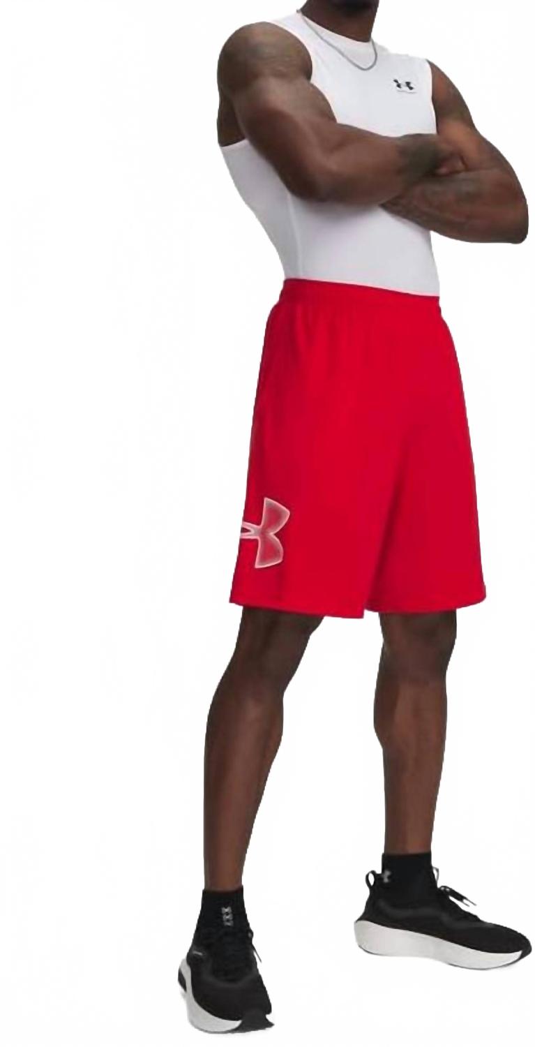 Short con estampado color rojo