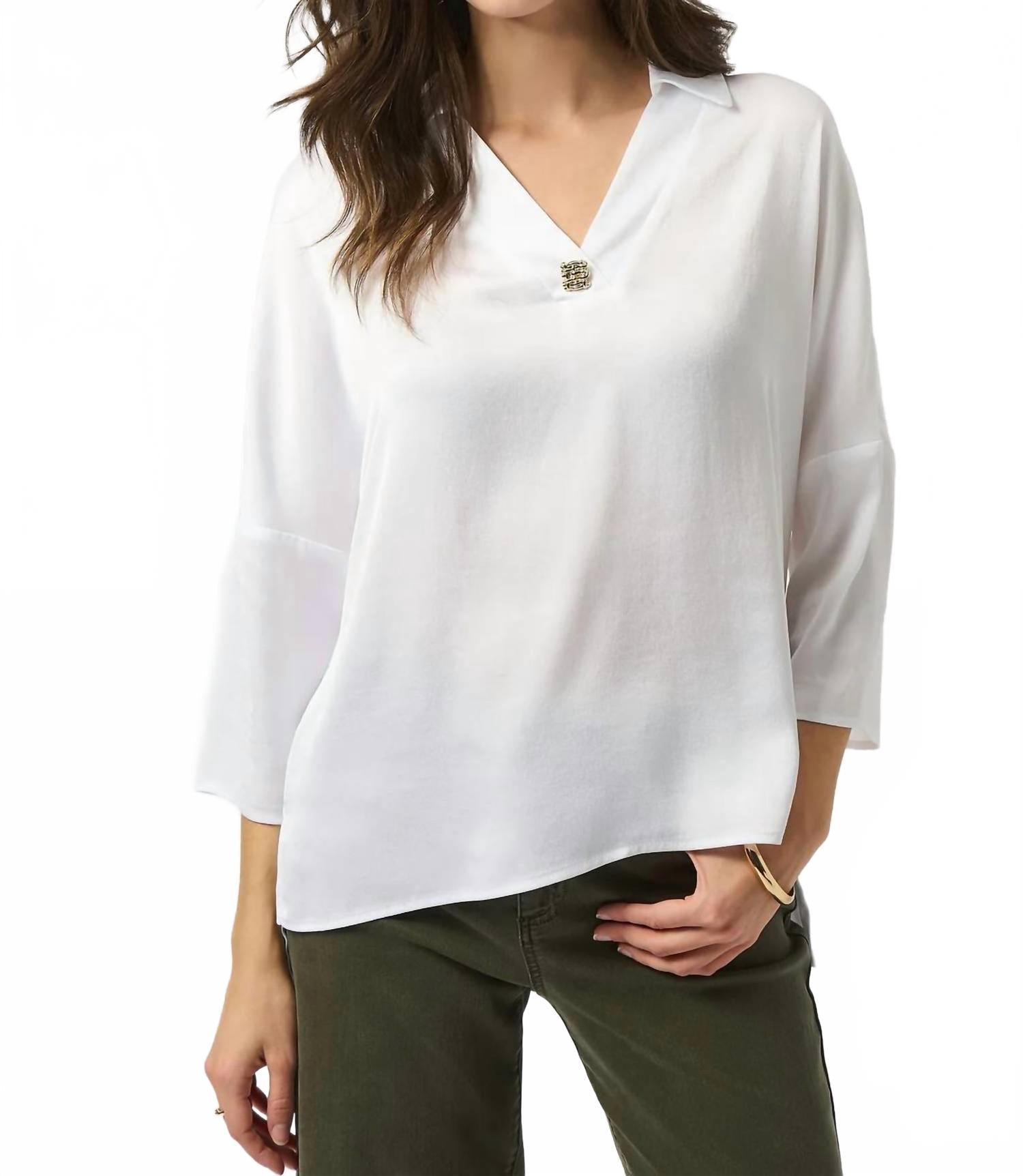 Top de manga larga con cuello en V