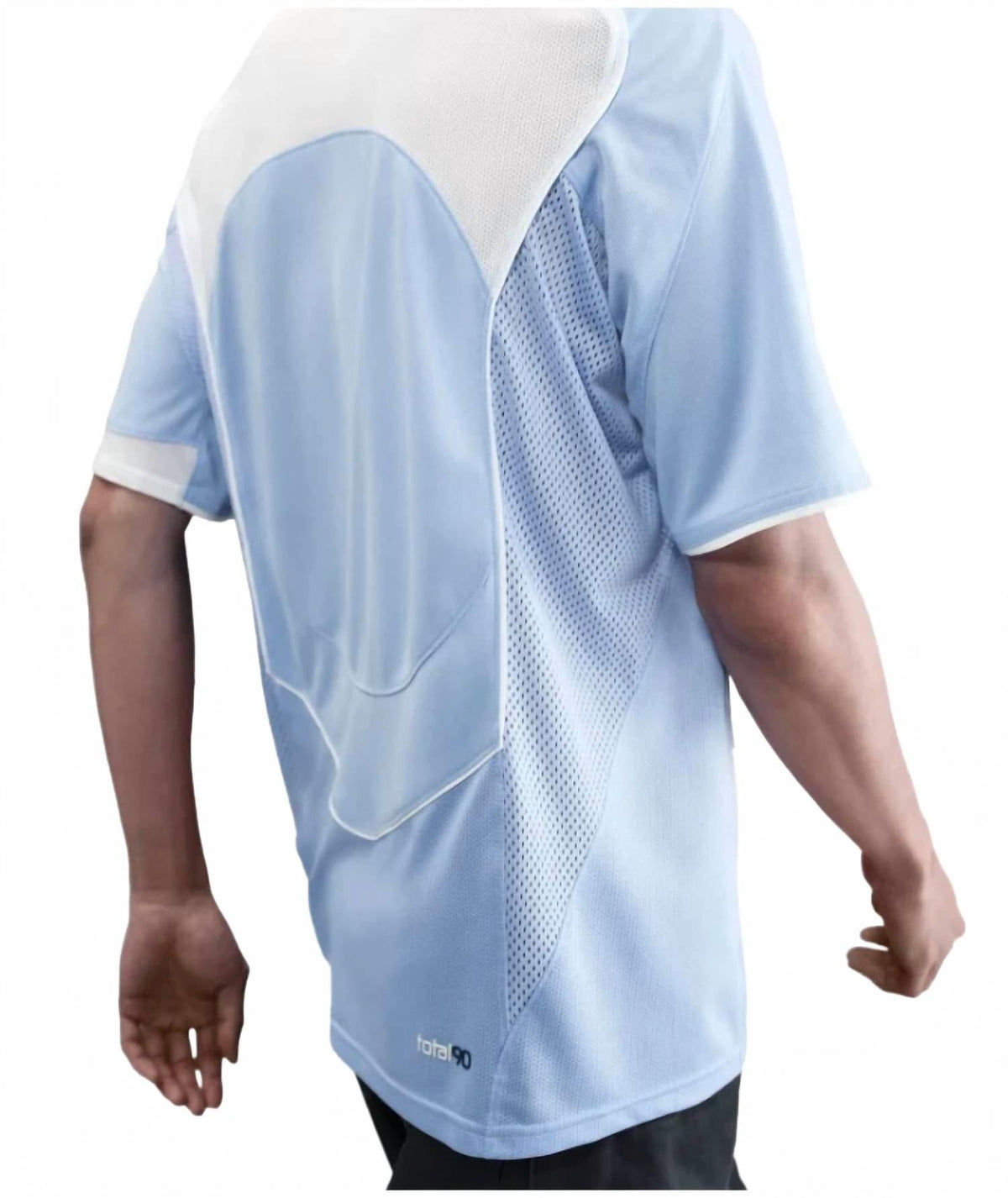 Camiseta color blanco y azul