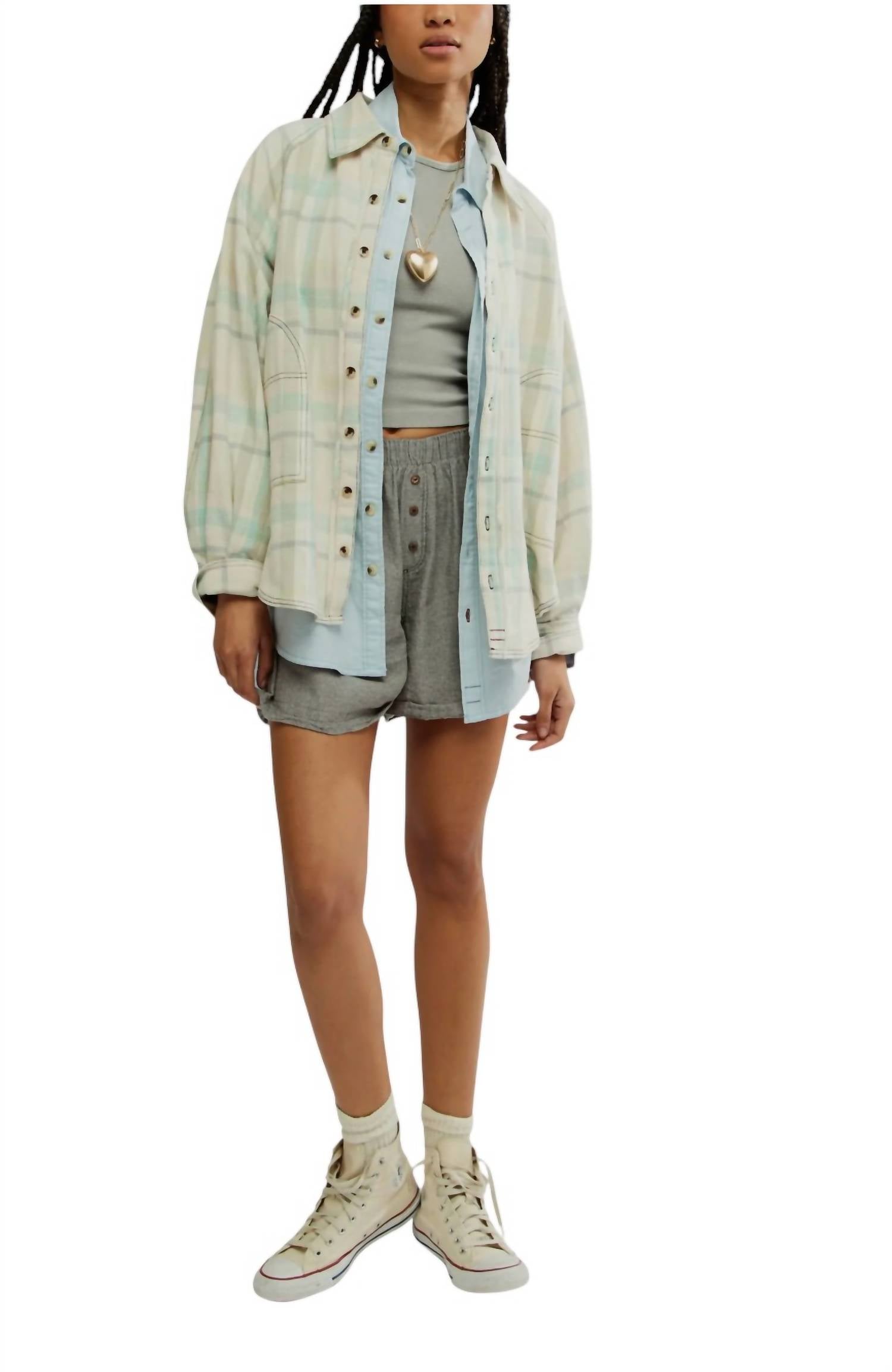 Camisa para niña a cuadros